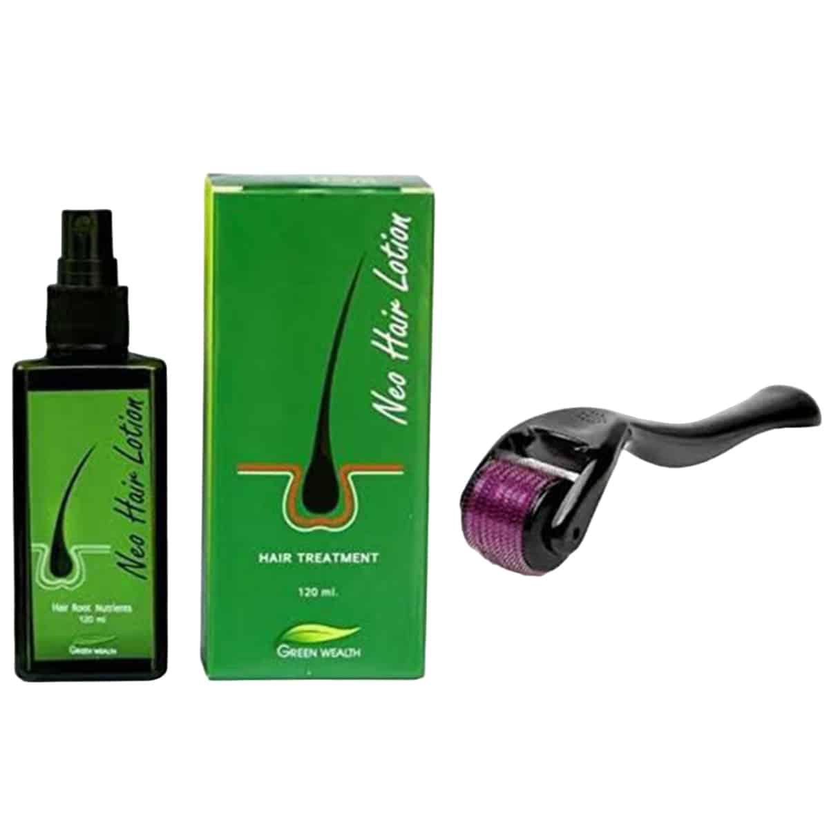 Neo Hair Lotion + Derma Roller, Ship Mart