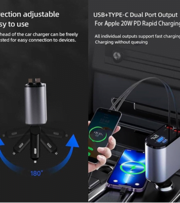 4 in 1 USB USB Car Charger1