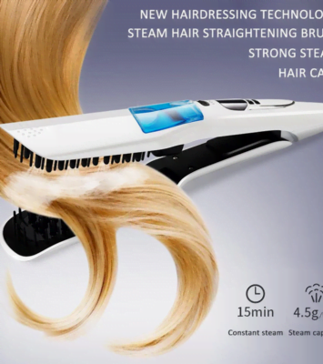 Steam Hair Straightener Brush1