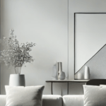 Cropped minimalist living room