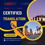 Certified translation California