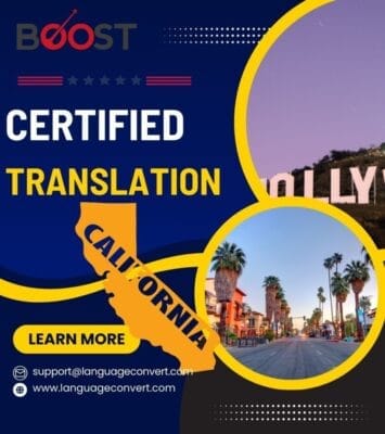 Certified translation California